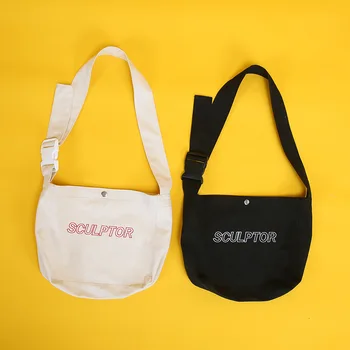 

South Korea's new vigor letter cloth bag art canvas bag shoulder bag messenger bag female bag bags bag women