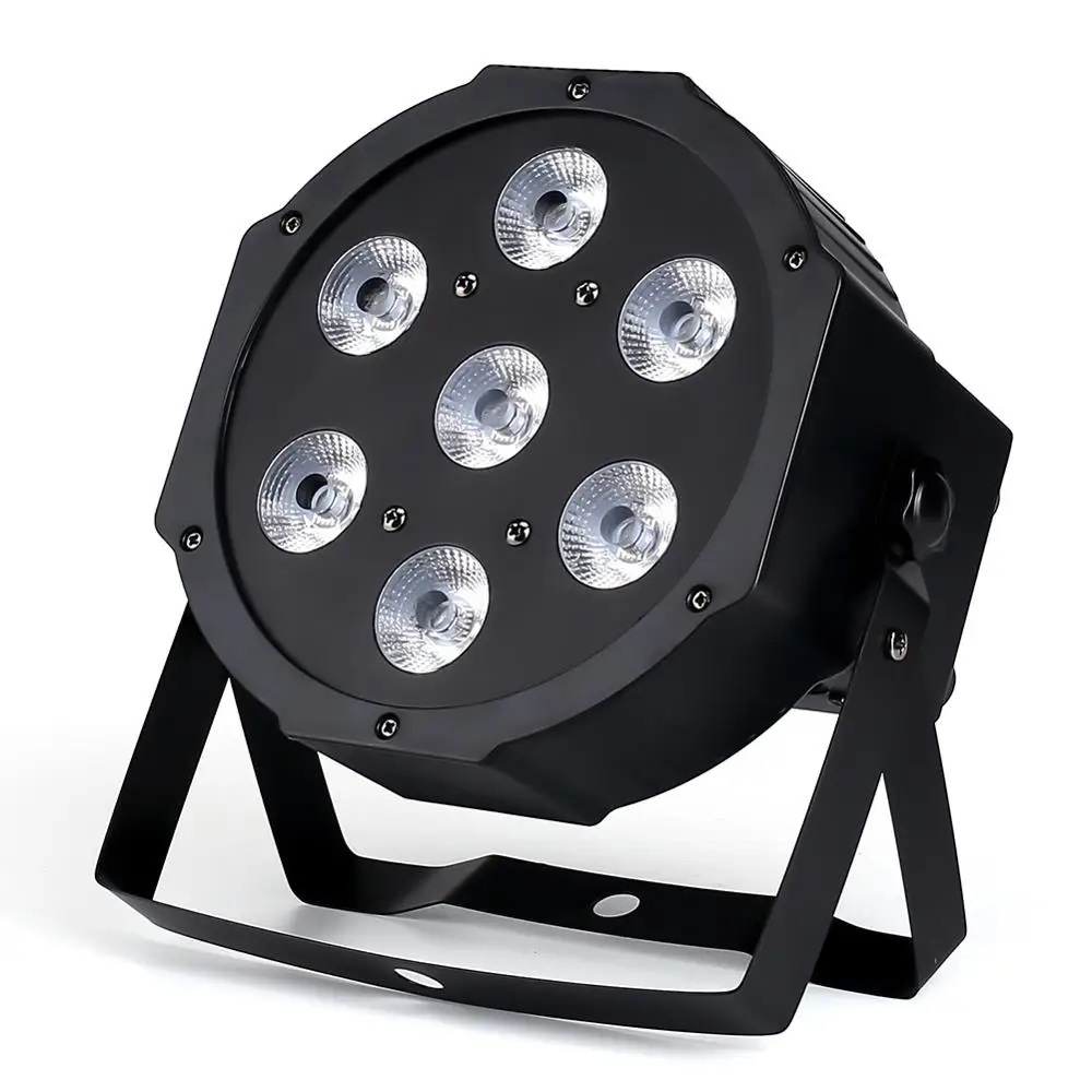 CREE RGBW 7x12W LED плоский SlimPar Quad Light 4in1 DJ Wash Stage dmx light lamp 4/8 channes | Лампы и освещение