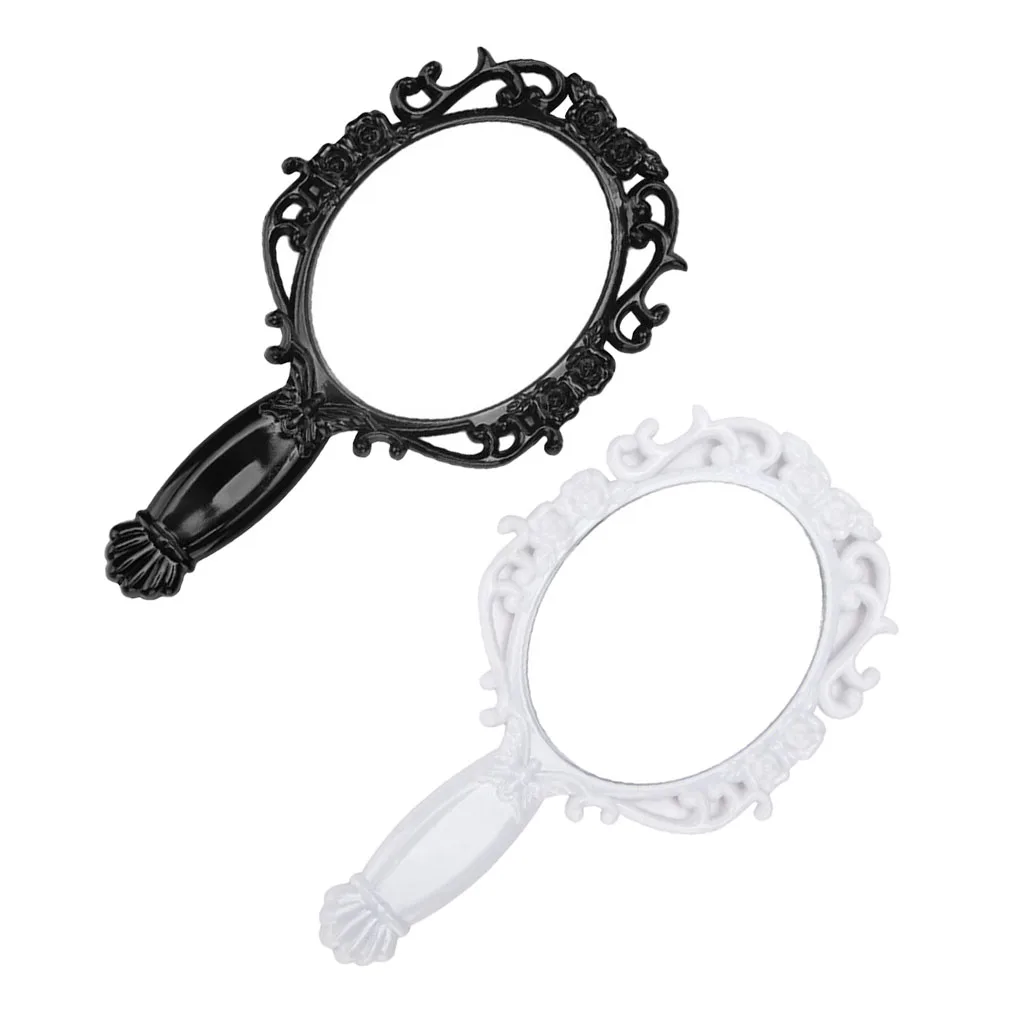 Classic Design Cosmetic Mirror Retro Traveling Compact Antique Handheld Pocket Makeup Mirror for Trip Home Living Room