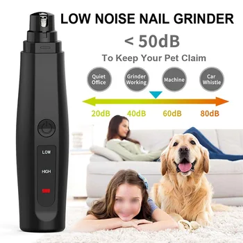 

Dog Nail Pet USB Charging Nail Clipper Grinders Pet Nail Clippers Quiet Electric Dog Cat Paws Nail Grooming Trimmer Tools Pecchi