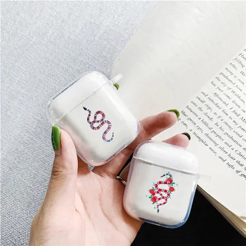 

Luxury Brand Snake Soft Earphone Case for Airpods 2 1 Wireless Bluetooth Earphone Cover for Airpods Pro Charging Box Cover Capa