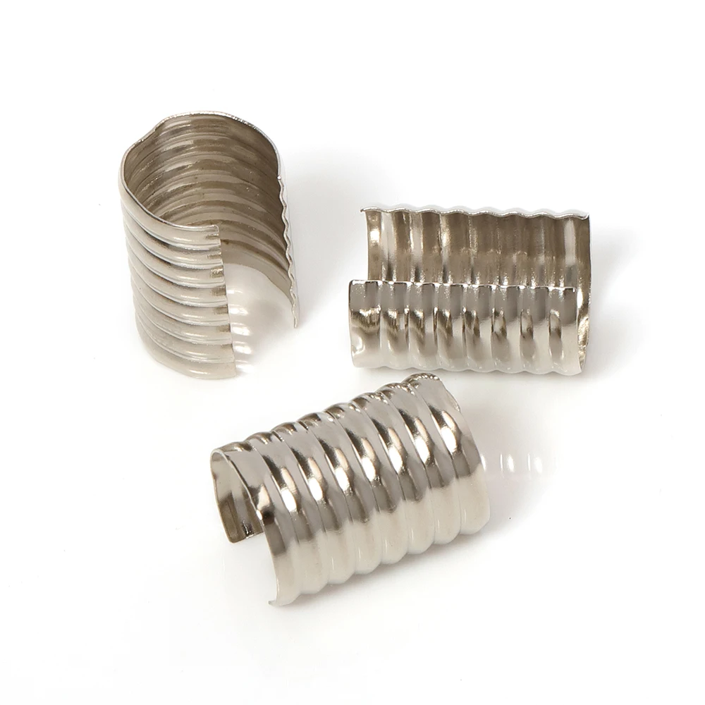 100 개/몫 8x13mm 라운드 패스너 압착 로프 코드 문자열 접이식 클립 액세서리 Diy 쥬얼리 만들기 용품 액세서리