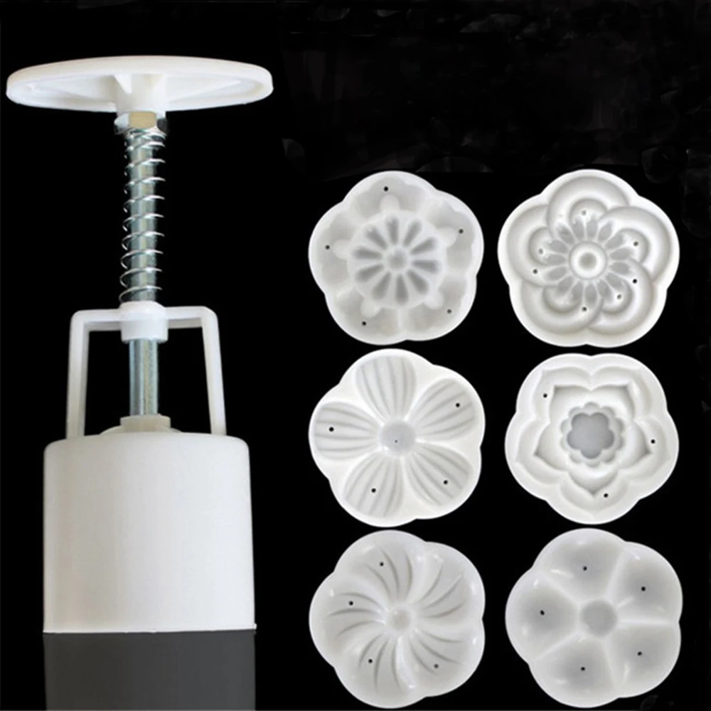 Flower Round Pastry Moon Cake Mold Mould Cookies Mooncake Decor Square Baking DIY Biscuit Gadg | Дом и сад