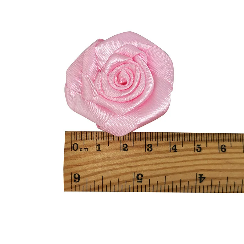 (30Pcs/pack) 40mm Mini High Quality Satin Rosette For Wedding Party Clothing Decoration Handmade DIY Ribbon Crafts Supplies