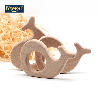 

10 PC Baby natural wooden teether pacifier baby shower gift children toy pacifier beads DIY chewing Necklace care teeth