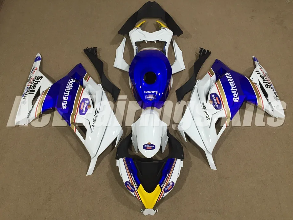ABS обтекатель комплект для Kawasaki Ninja300 EX300 300R 2013, 13, 14, 15, 16, 17, обтекатели впрыска+ крышка бака Rothmans