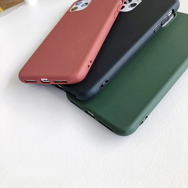 Matte Army Green Phone Case for iPhone 11 Case iPhone 13 Pro Max Silicone Cover 2020 SE 6 6s 7 8 7plus 8plus X XR XS Max 12 Mini apple 13 pro max case