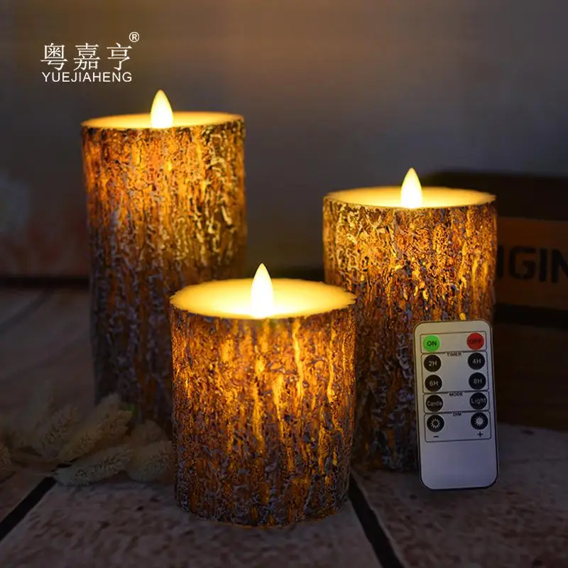 

Pine Tree Finishing LED Candle with Dancing Flame,Christmas/Halloween Candle Light Decorative/Novelty LED Night Light