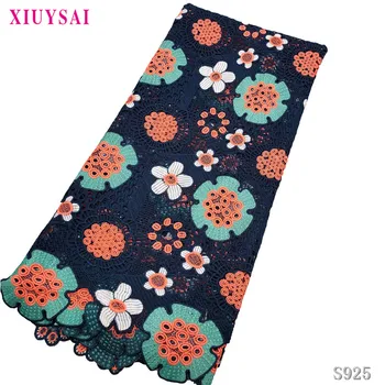 

Soft cotton Classic Guipure Lace neat embroidery African cord lace fabric Nigerian garment clothes excellent top quality P917