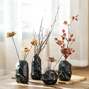 

IMITATION STONE CERAMICS VASE-RETRO ARTS VASES-CERAMIC FLOWERS POT-HOME ORMAMENTS-DESKTOP CRAFTS VASE-CERAMIC PLANTER