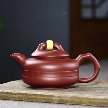 

Chinese Yixing teapot purple clay tea pot handmade unique shape purple casserole household Dahongpao Tieguanyin tea set 260ml