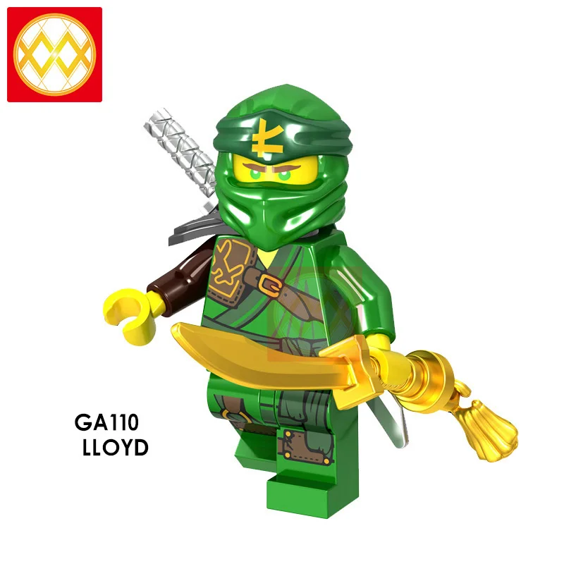 Ниндзя Wu Jay Zane и Kai Lloyd Nya Cole Pyro Snake Swordsman ледяной император шар Акита Арчер воин строительные блоки игрушка для детей - Цвет: Коричневый