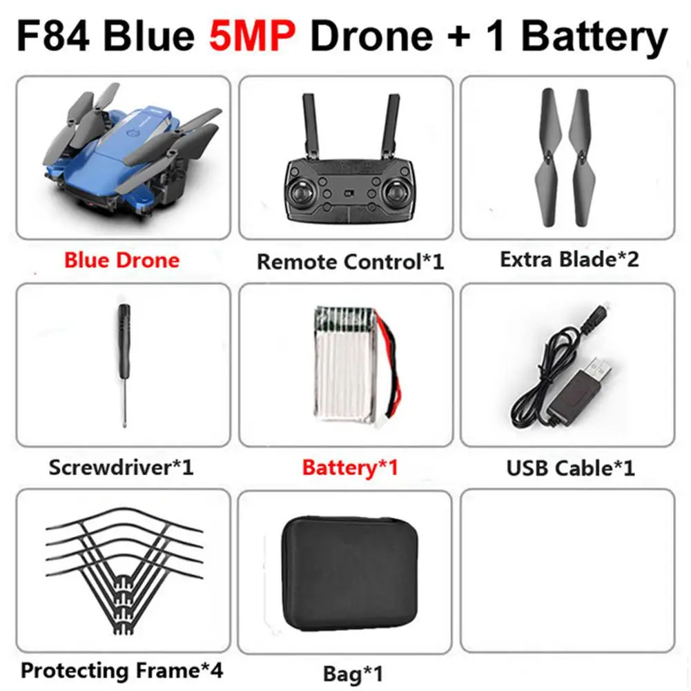 F84 Квадрокоптер беспроводной Радиоуправляемый Дрон с 4 K/5MP/0.3MP HD камерой WiFi FPV Вертолет складной самолет для детей подарочная игрушка