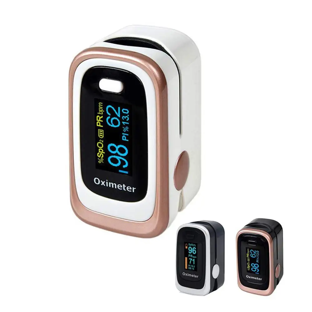

Multi-functional Finger Pulse Oximeter Portable Household Blood Oxygen Meter Heart Rate Monitor SPO2 PR Oximetro CE with Lanyard