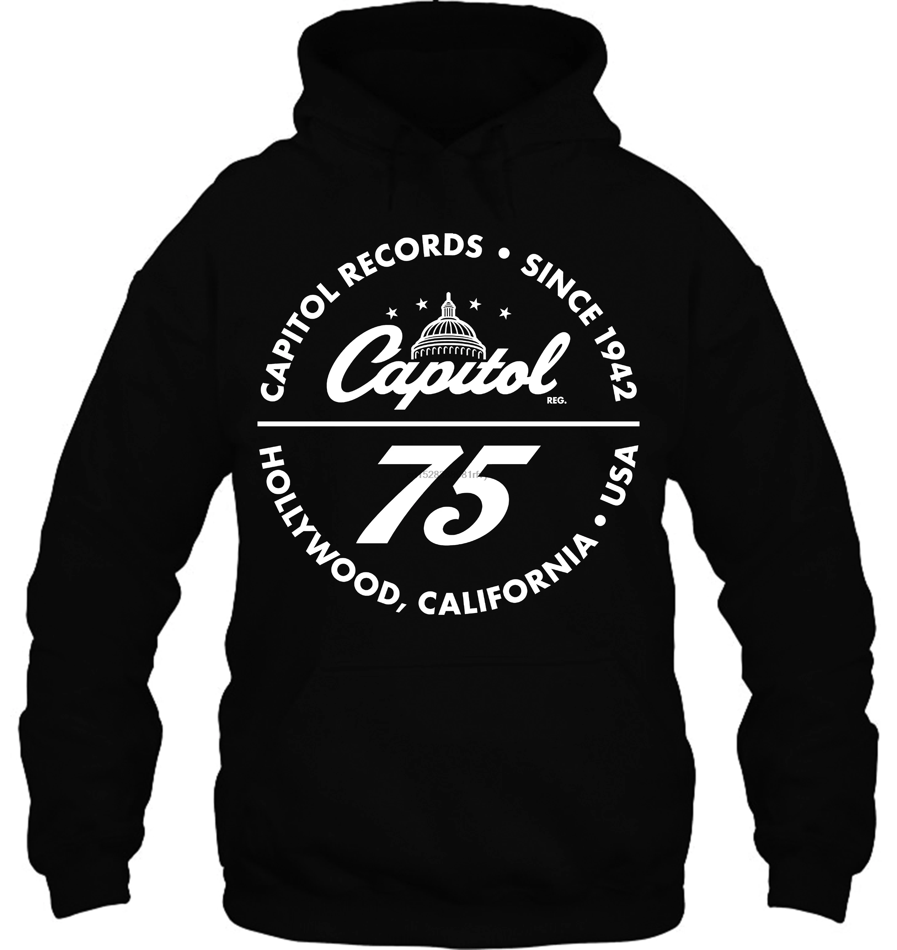 Мужская толстовка с капюшоном Capitol Records, американский бренд, Новая женская уличная одежда