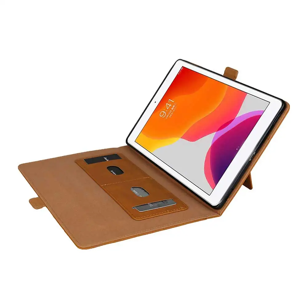 Умный чехол с функцией автоматического сна для iPad 10,2 дюймов, чехол из искусственной кожи, откидной Чехол-подставка для iPad 10,2 '', чехол с отделением для карт