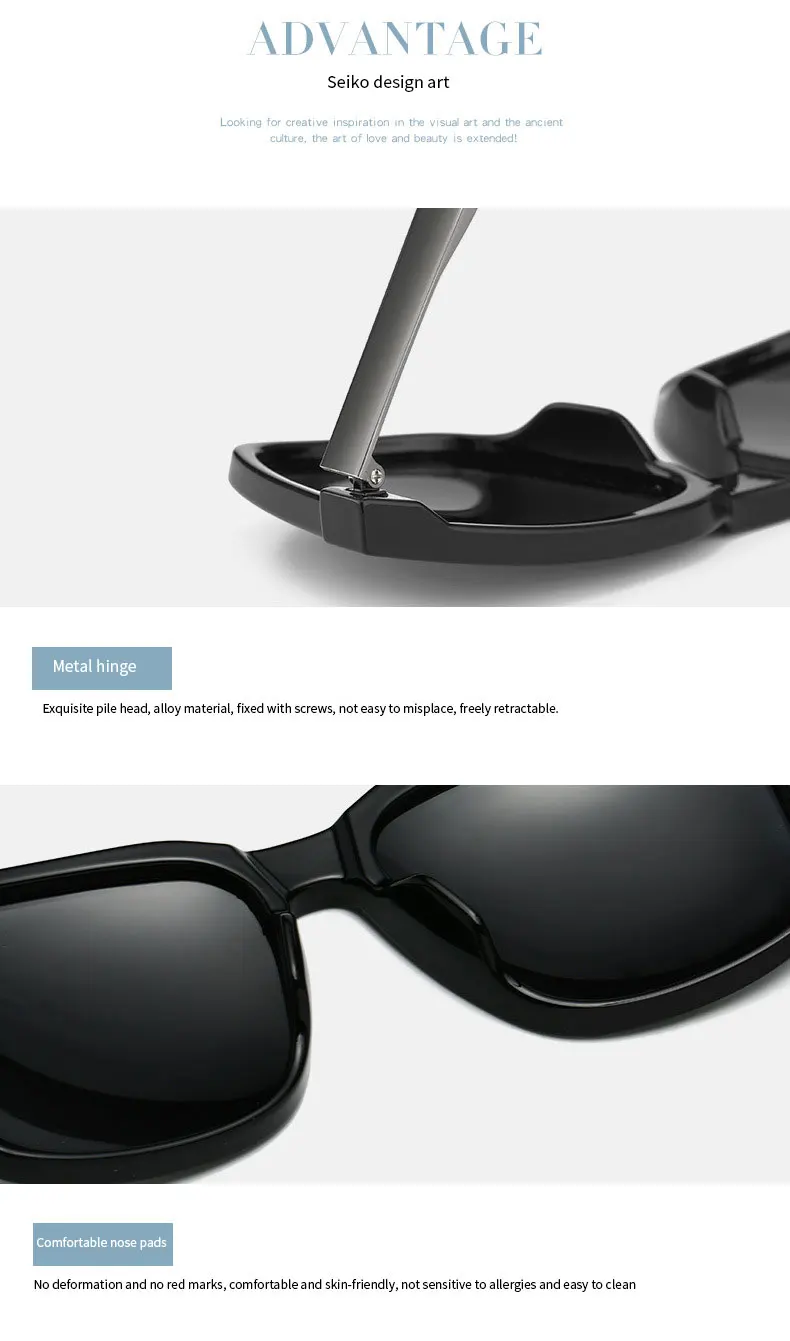 2020 Mens New Fashion Tide Sunglasses Polarized Driving Glasses Square UV400 Protection Eye Cycling Travelling