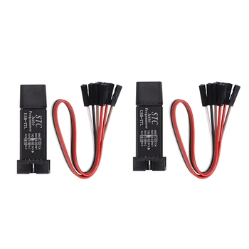 

2Pcs STC Microcontroller Automatic Download Line USB to TTL Hands-Free Cold Start Programmer STCISP Download