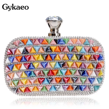 

Gykaeo 2020 Winter Diamond Ladies Hand Bag Luxury Bride Banquet Women Evening Clutch Bag Dinner Chains Shoulder Bags Sac A Main