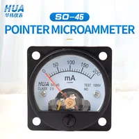 Hua so-45 amperímetro dc ma analógico circular instrumento de plástico marinho ferramentas de medição de corrente de fábrica atacado genuíno