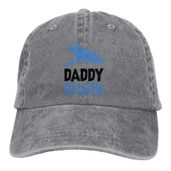 

Daddy Shark Black Cowboy Cap Unisex Adjustable Snapback Baseball Hat