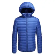 Новая осенне-зимняя Легкая стеганая куртка Мужская 90 белая куртка на утином пуху мужская куртка со стоячим воротником Сверхлегкий пуховик Мужская парка