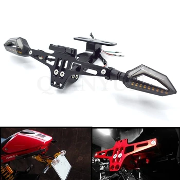 

Universal motorcycle license plate frame bracket with LED signal bracket For Ducati 748 916 916SPS 900SS MONSTER M400 M600 M620