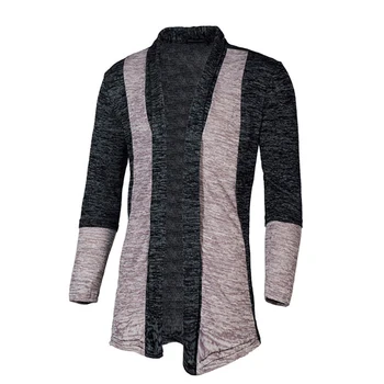 

Streetwear Men Cardigan Long Sleeve Casual Patchwork Knitted Sweaters Autumn Winter Slim Fit Overcoat