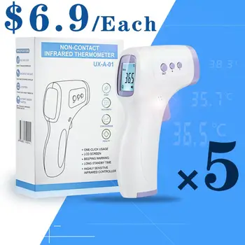 

2020 Infrared Thermometer 5*UX-A-01 Forehead Body Non-Contact Thermometer Adults Outdoor Home Digital Fever Ear Thermometer
