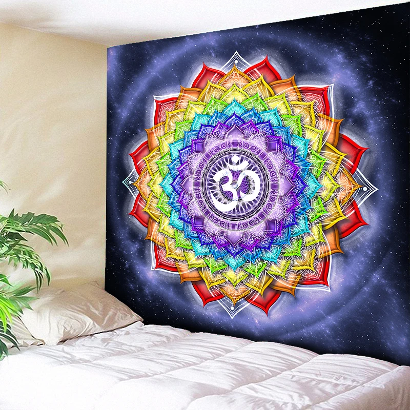 Colorful Wall Hanging Tapestries pie Chakra Tapestry Boho Decor Wall Cloth Yoga Mats Bohemian Fabric Indian Mandala Tapestry Hip
