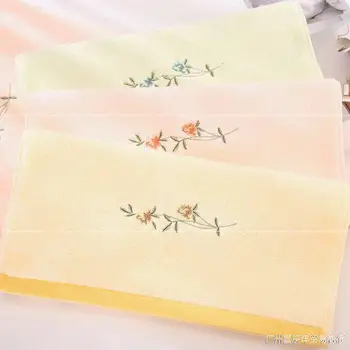 

Pure Cotton Towel 1/3 Packaged Men and Women Embroidery Soft Towel