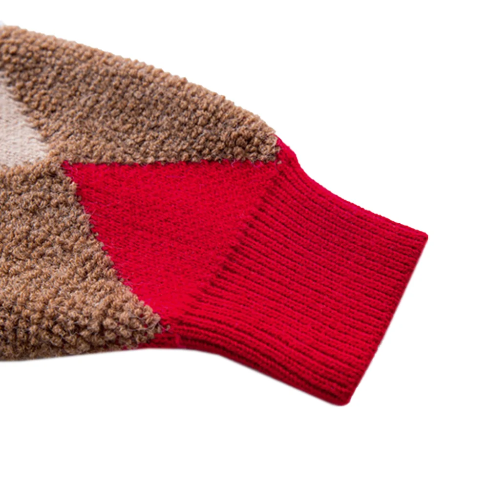 Женские свитера на осень и зиму, модные повседневные клетчатые кардиганы с v-образным вырезом, однобортные женские свитера с пышными рукавами