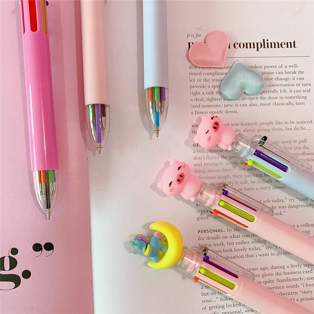 1PCS Ballpoint Pen Cute Pink Pig Creative Color Pen Cartoon Stationery Pen HOT 