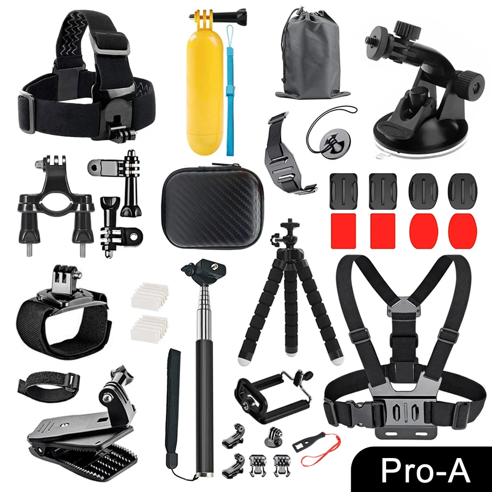 ORBMART for GoPro Accessories Set for Go Pro Hero 10 9 8 7 6 5 4 Black Mount for Yi 4k Mijia Case for Sjcam Action Camera phone charger camera Camera & Photo Accessories