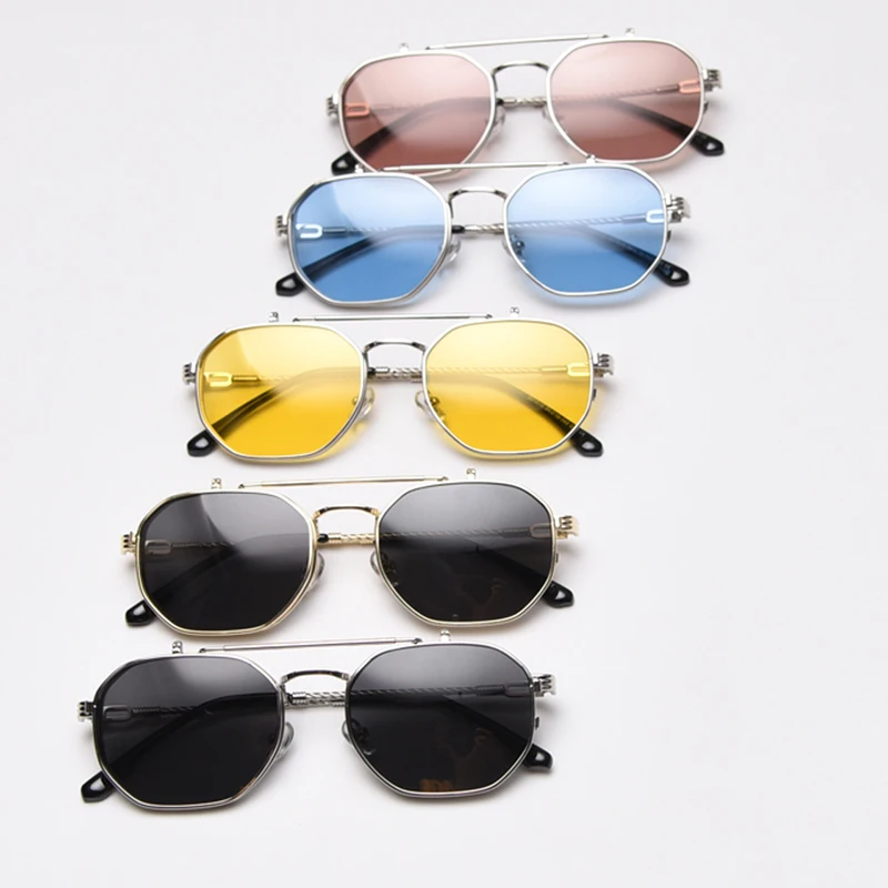 Peekaboo Metall Gold Flip-Up-Sonnenbrille für Herren, polarisiert, UV400, quadratisch, optischer Brillenrahmen für Damen, hochwertiger Sommerstil 2021 – Detail 1