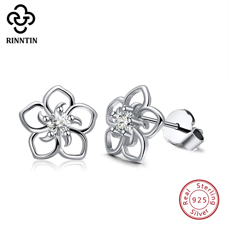 Женские серьги гвоздики из серебра 925 пробы с фианитом|stud earrings|earrings forearrings for women |