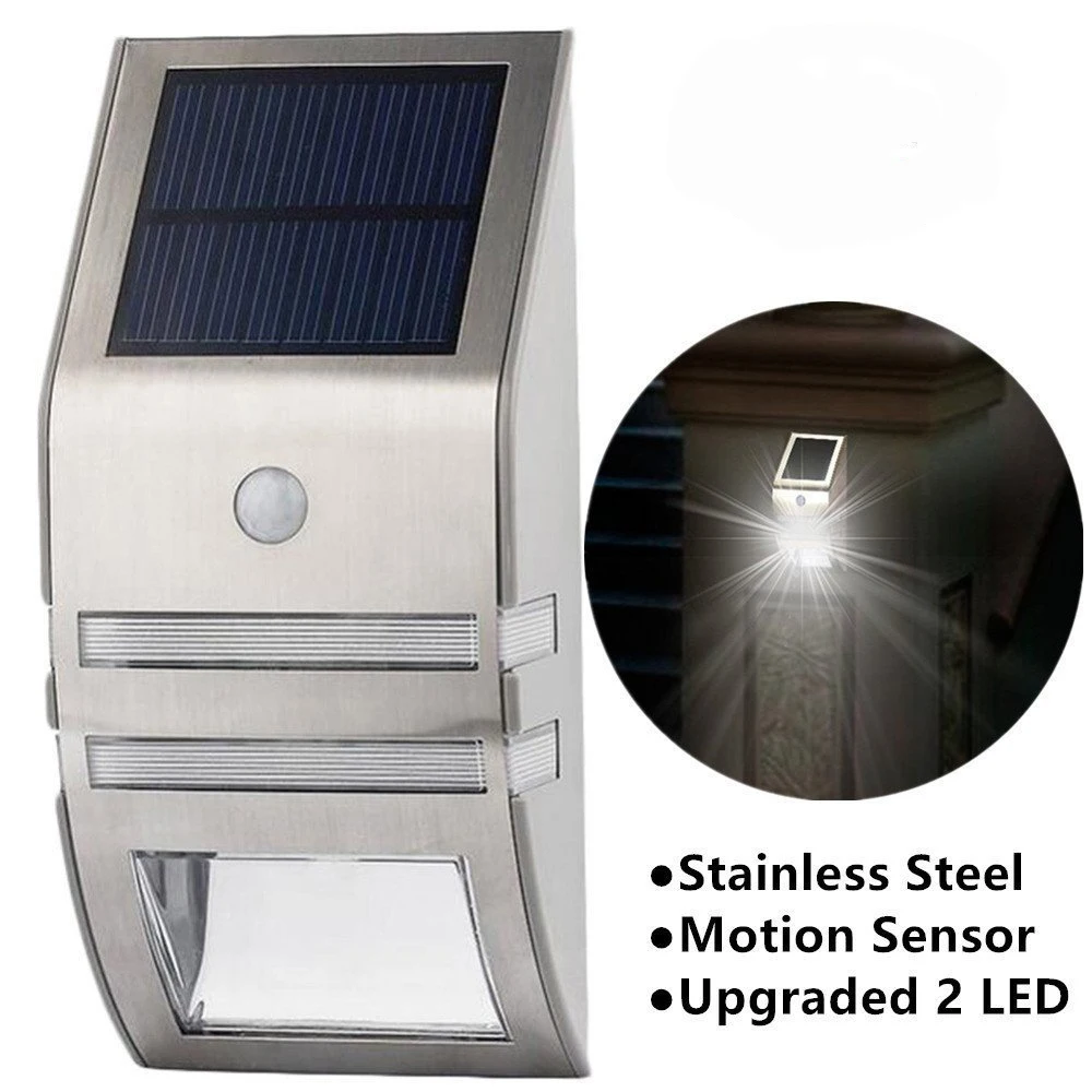 Outdoor Waterproof Solar Wall Light PIR Motion Sensor Modern Wall Lamp Hight Bright Infrared Sensor Garden Loft Aisle Lighting