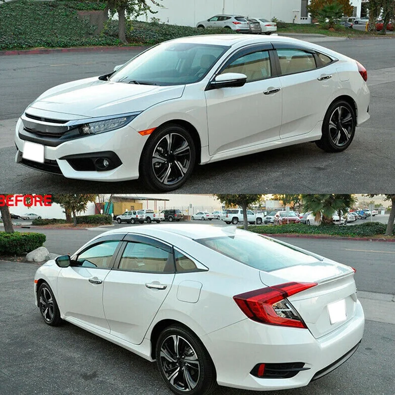 Седан окно козырек отделка хром накладка черный для 16-19 Honda Civic