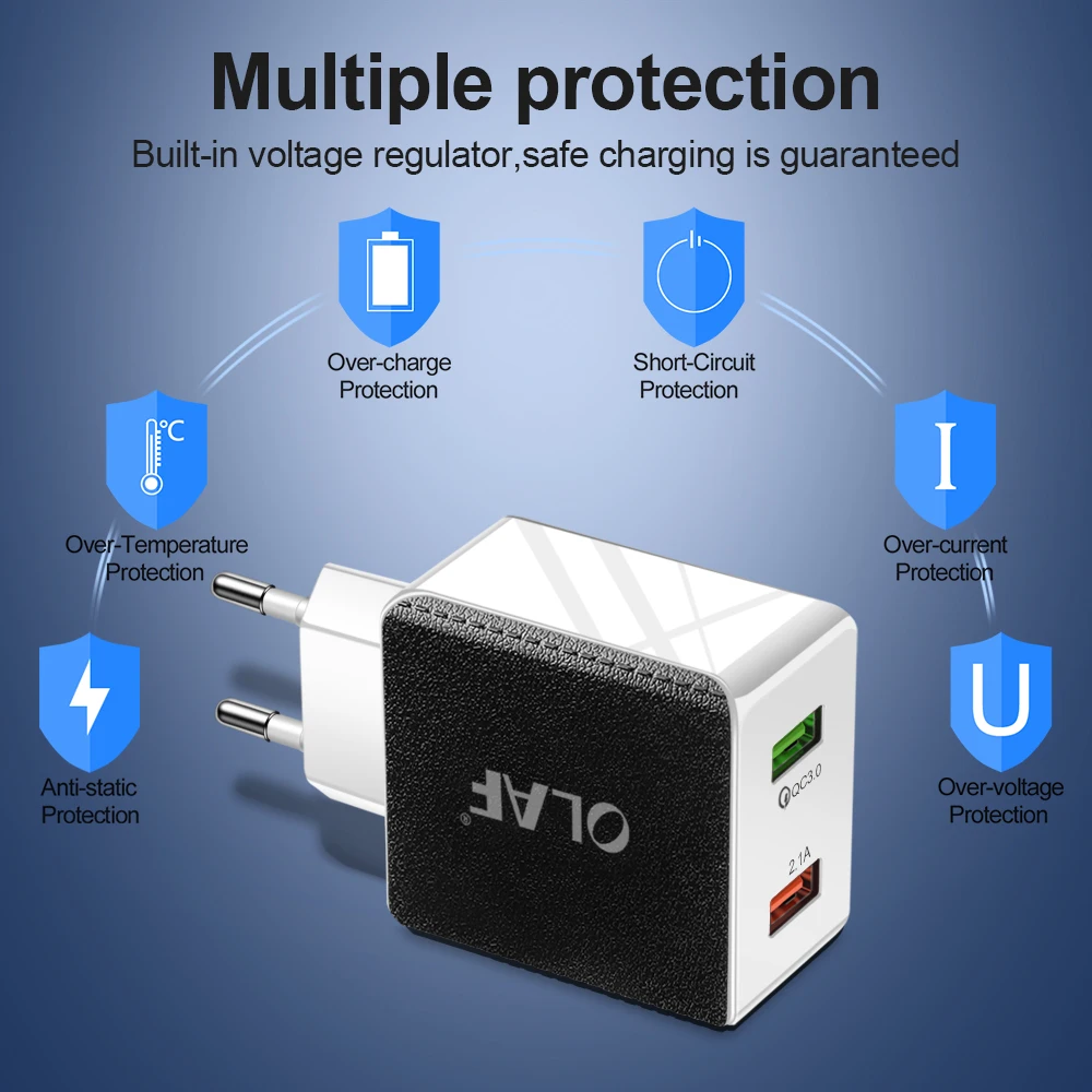 48W Quick Charge 4.0 3.0 USB Charger for iPhone 11 Xiaomi Huawei Samsung QC 3.0 4.0 Fast Charger USB Phone Adapter Fast Charging