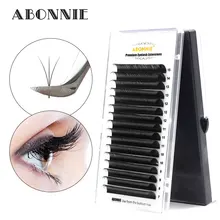 Abonnie 1 чехол 0,05-0,25 мм все размеры 16 ряд CD наращивание ресниц норка черная поддельная завивка для ресниц
