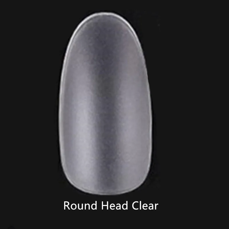 Round Head Clear 288 шт чистые натуральные накладные ногти из акрила Frech Faux Ongles длинные 12 размер полное покрытие Поддельные Типсы для маникюра инструмент 20#924 - Цвет: Round Head Clear