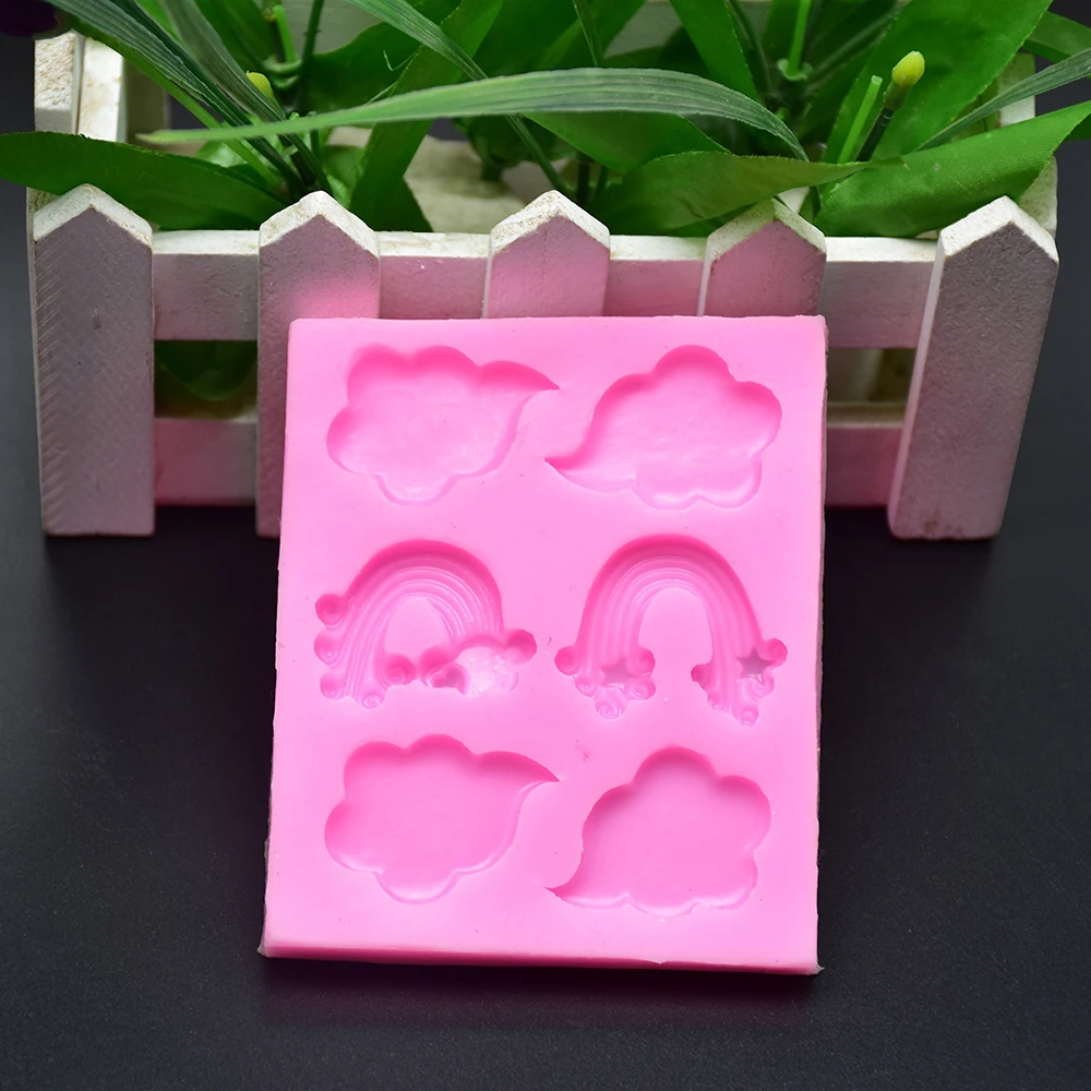 3D DIY силиконовые формы для выпечки торта облако Радуга форма помадка шоколадный торт украшение глина десерт выпечки Посуда Плесень инструмент
