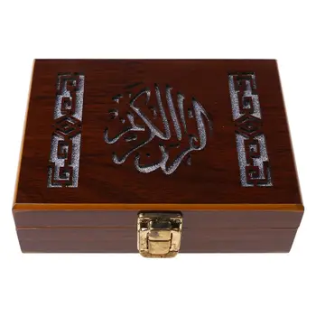 

Wooden Bible Book Jewelry Storage Box Eid Ramadan Festival Decoration Organizer M6CE