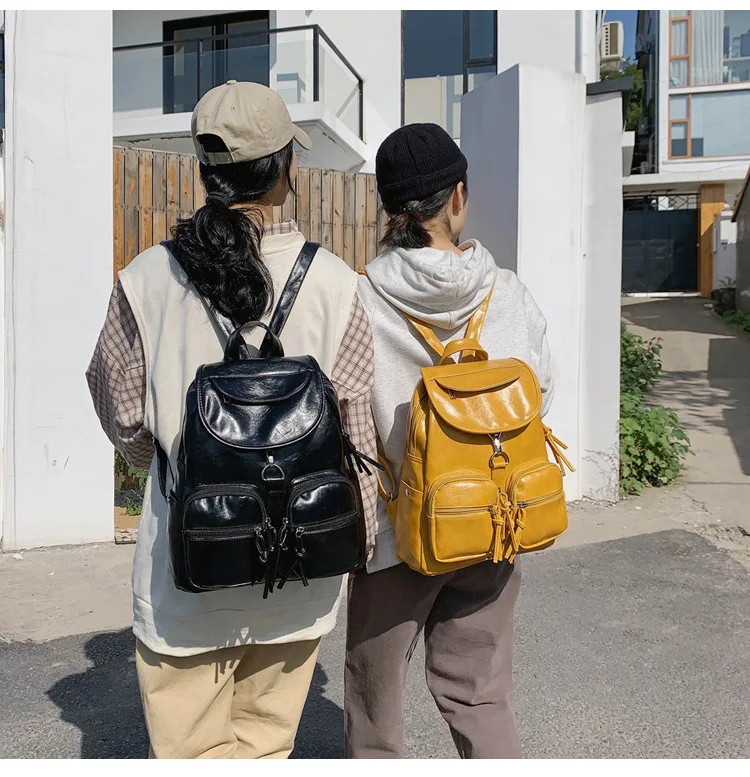 Mochila Feminina Para notebook Grande Couro Mochila Feminina Повседневный непромокаемый большой черный рюкзак для женщин роскошный из искусственной кожи