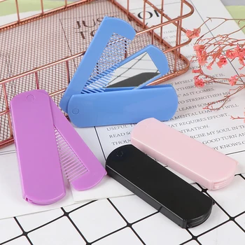 

Portable Fold Hair Brush Mirror Compact Pocket Size Purse Travel Comb Professional Folding Hair Brush Travel Hair Comb