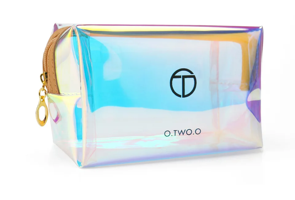 O. TWO. O цветная прозрачная косметичка для путешествий, несессер, органайзер на молнии, набор туалетных принадлежностей, Модный чехол для макияжа - Цвет: 1pc