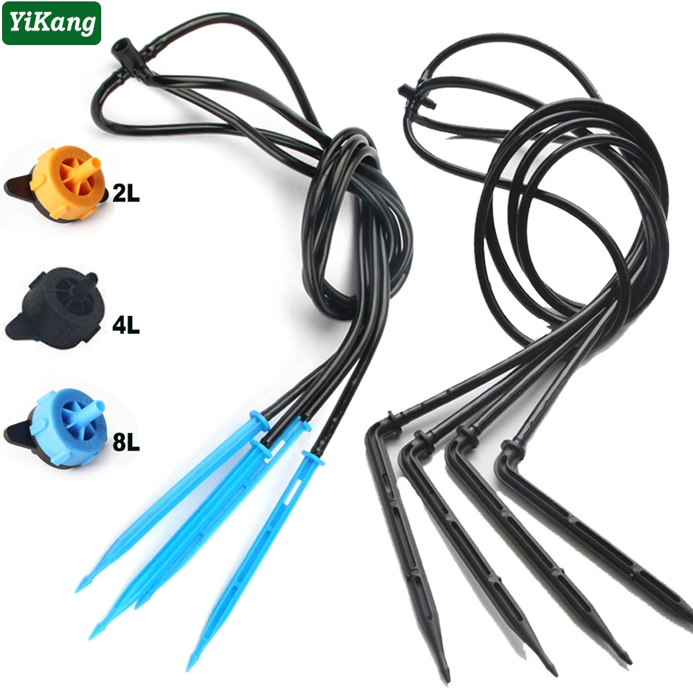 Irrigation Dripper Micro Drip System Emitter Curved /Straight Arrow 3/5 Hose Drippers Kit Plant Watering Tool | Дом и сад