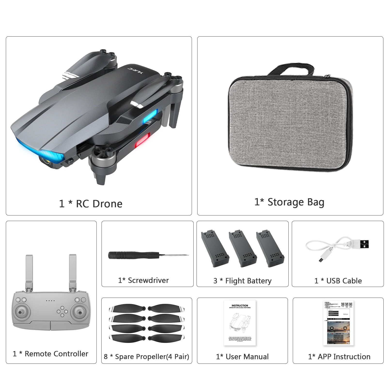 rc remote control helicopter YLRC S106 RC Drone with Camera 8K GPS 5GWifi Optical Flow Positioning Quadcopter Brushless Motor Storage Bag Package RC Helicopters luxury RC Helicopters