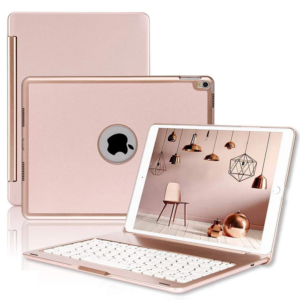 Чехол с клавиатурой для iPad 10 5 чехол книжка подсветкой 7 цветов нового Air дюйма