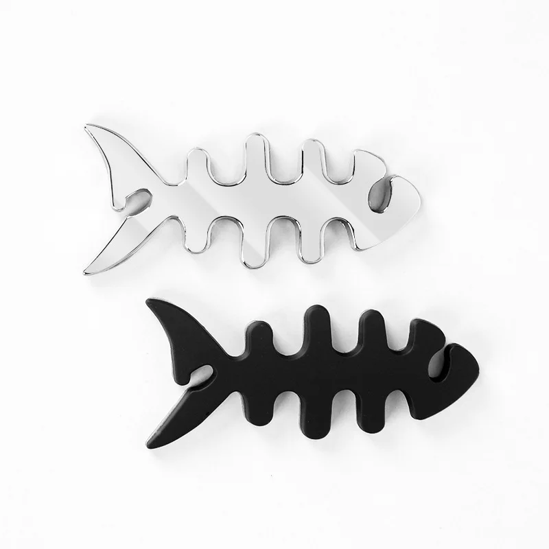 Fishbone металлическая наклейка для автомобиля 3D Маркировка Металла Fishbone Автомобильная маркировка корпуса металлическая наклейка для автомобиля логотип